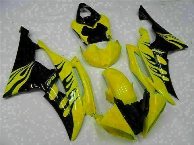 Abs Plásticos Yamaha R6 2008-2016 - Amarelo Preto Abs Plásticos Yamaha R6 2008-2016 - Amarelo Preto