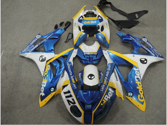 Carenagem BMW S1000RR 2009-2014 - Branco Azul GoldBet 112 Carenagem BMW S1000RR 2009-2014 - Branco Azul GoldBet 112