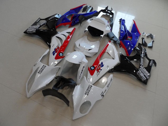 Carenagem BMW S1000RR 2009-2014 - Branco Azul Vermelho Becker Carbon Carenagem BMW S1000RR 2009-2014 - Branco Azul Vermelho Becker Carbon