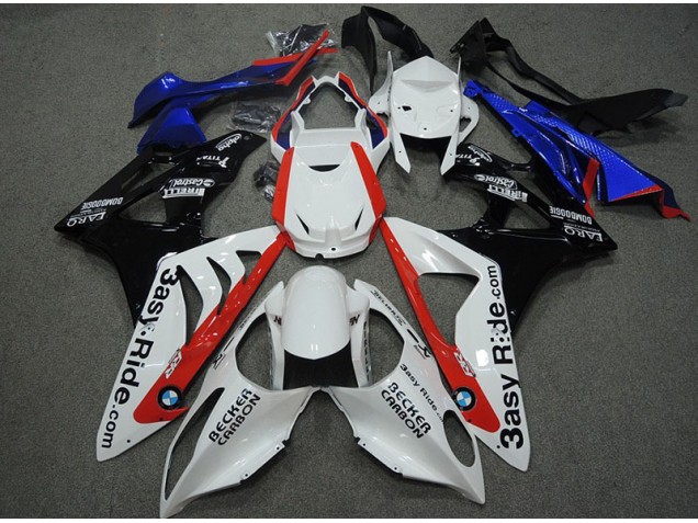 Carenagem BMW S1000RR 2009-2014 - Branco Azul Vermelho Carenagem BMW S1000RR 2009-2014 - Branco Azul Vermelho