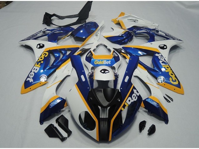 Carenagem BMW S1000RR 2009-2014 - Preto Azul Branco GoldBet Carenagem BMW S1000RR 2009-2014 - Preto Azul Branco GoldBet
