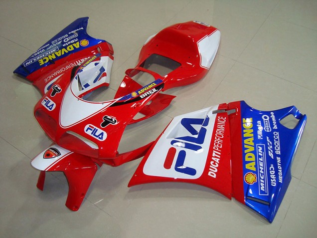 Carenagem Ducati 748 1993-2005 - Vermelho Azul Fila Carenagem Ducati 748 1993-2005 - Vermelho Azul Fila