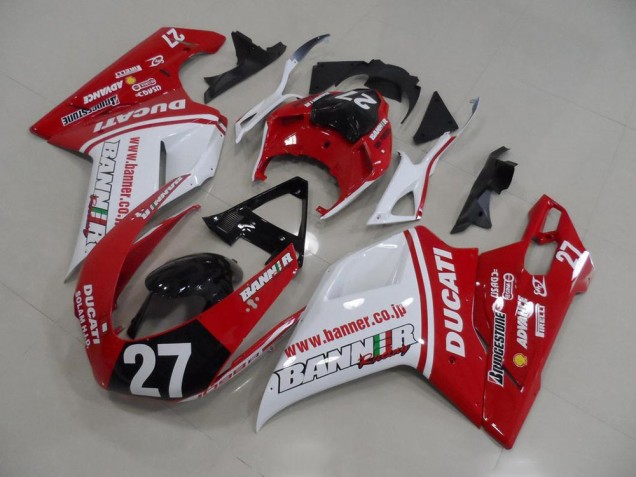 Carenagem Ducati 848 1098 1198 2007-2014 - Bandeira 27 Carenagem Ducati 848 1098 1198 2007-2014 - Bandeira 27