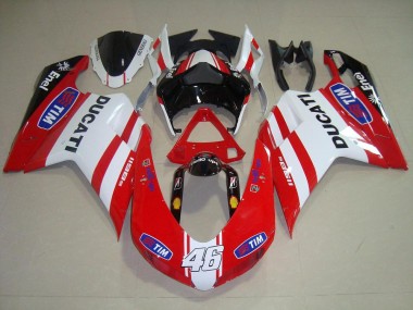 Carenagem Ducati 848 1098 1198 2007-2014 - Vermelho Branco 46