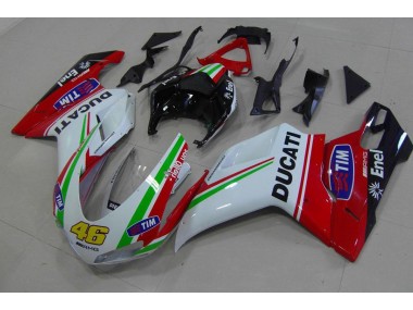 Carenagem Ducati 848 1098 1198 2007-2014 - Vermelho Branco Amarelo 46