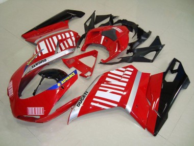 Carenagem Ducati 848 1098 1198 2007-2014 - Vermelho Branco