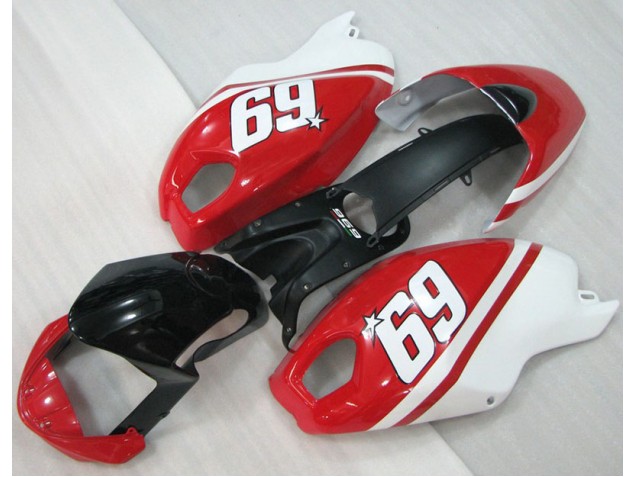 Carenagem Ducati Monster 696 2008-2012 - Preto Vermelho Branco 69 Carenagem Ducati Monster 696 2008-2012 - Preto Vermelho Branco 69