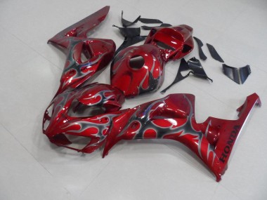 Carenagem Honda CBR 1000RR 2006-2007 - Vermelho Prata Chama
