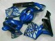 Carenagem Honda CBR 600RR 2003-2004 - Azul & Prata Chama Carenagem Honda CBR 600RR 2003-2004 - Azul & Prata Chama