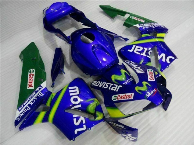 Carenagem Honda CBR 600RR 2003-2004 - Azul Verde Movistar Castrol