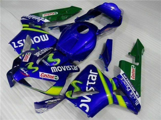 Carenagem Honda CBR 600RR 2003-2004 - Azul Verde Movistar Castrol
