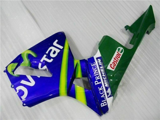 Carenagem Honda CBR 600RR 2003-2004 - Azul Verde Movistar Castrol