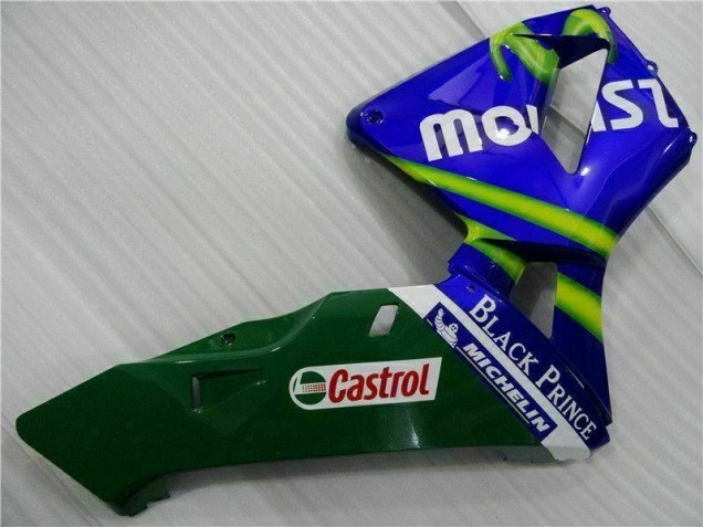Carenagem Honda CBR 600RR 2003-2004 - Azul Verde Movistar Castrol