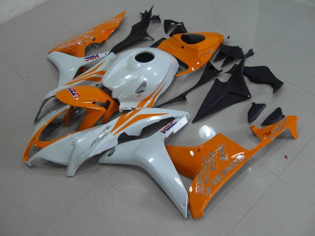 Carenagem Honda CBR 600RR 2007-2008 - Branco Pérola Laranja