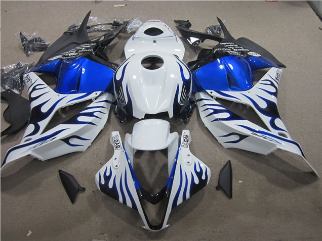 Carenagem Honda CBR 600RR 2009-2012 - Branco Azul Chama