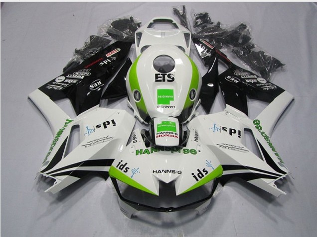 Carenagem Honda CBR 600RR 2013-2021 - Branco Verde Hannspree ETS Carenagem Honda CBR 600RR 2013-2021 - Branco Verde Hannspree ETS
