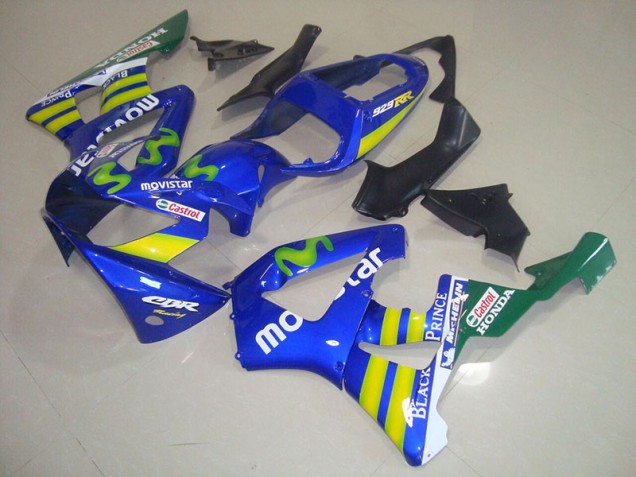 Carenagem Honda CBR 900RR 929 2000-2001 - Azul Movistar Castrol Carenagem Honda CBR 900RR 929 2000-2001 - Azul Movistar Castrol