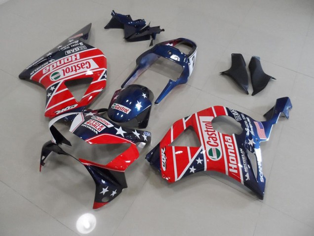 Carenagem Honda CBR 900RR 954 2002-2003 - Azul Vermelho Cycle World Castrol Carenagem Honda CBR 900RR 954 2002-2003 - Azul Vermelho Cycle World Castrol