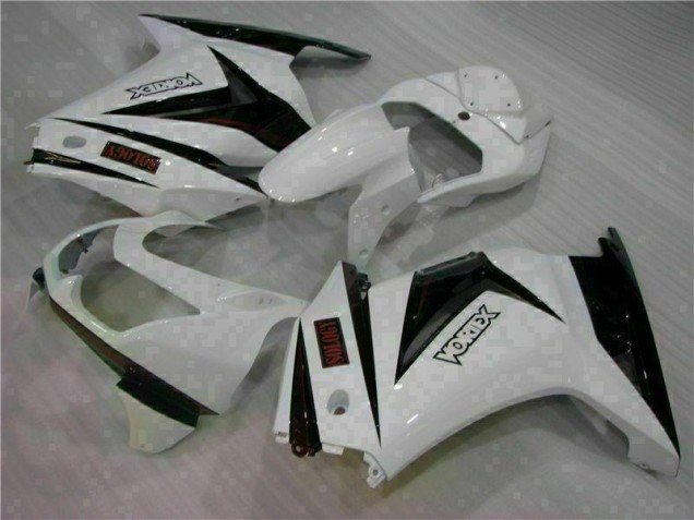 Carenagem Kawasaki EX250 2008-2012 - Branco Preto Carenagem Kawasaki EX250 2008-2012 - Branco Preto