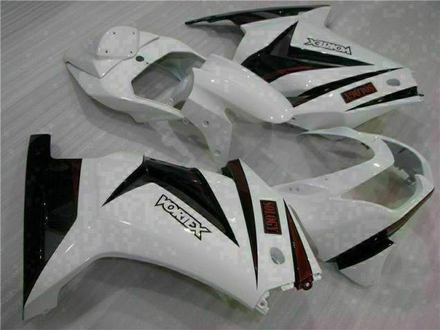 Carenagem Kawasaki EX250 2008-2012 - Branco Preto Carenagem Kawasaki EX250 2008-2012 - Branco Preto