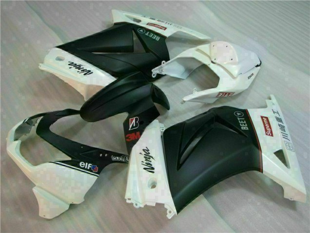Carenagem Kawasaki EX250 2008-2012 - Branco Preto Ninja 3M Carenagem Kawasaki EX250 2008-2012 - Branco Preto Ninja 3M