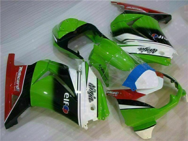 Carenagem Kawasaki EX250 2008-2012 - Branco Verde Preto Ninja Carenagem Kawasaki EX250 2008-2012 - Branco Verde Preto Ninja
