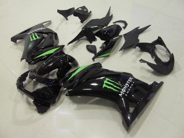 Carenagem Kawasaki ZX 250R 2008-2012 - Preto Verde Monster Energy Carenagem Kawasaki ZX 250R 2008-2012 - Preto Verde Monster Energy