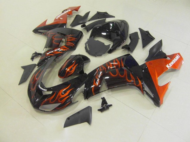 Carenagem Kawasaki ZX10R 2006-2007 - Laranja Chama