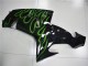 Carenagem Kawasaki ZX10R 2006-2007 - Preto Verde Chama Carenagem Kawasaki ZX10R 2006-2007 - Preto Verde Chama