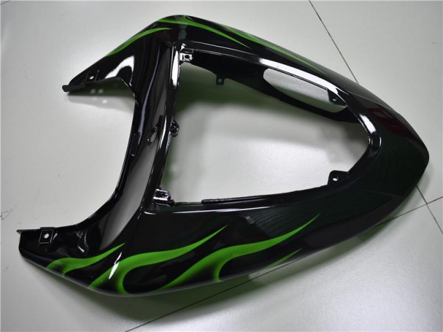 Carenagem Kawasaki ZX10R 2006-2007 - Preto Verde Chama Carenagem Kawasaki ZX10R 2006-2007 - Preto Verde Chama