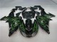 Carenagem Kawasaki ZX10R 2006-2007 - Preto Verde Chama Carenagem Kawasaki ZX10R 2006-2007 - Preto Verde Chama