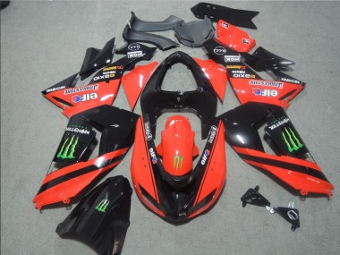 Carenagem Kawasaki ZX10R 2006-2007 - Preto Vermelho Touch4 Monster
