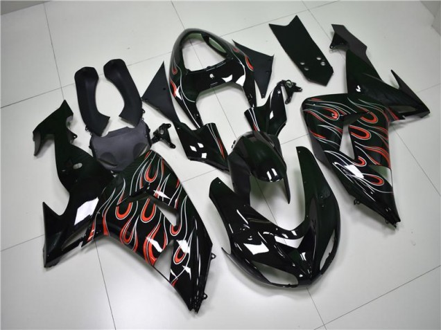 Carenagem Kawasaki ZX10R 2008-2010 - Preto Cinzento Vermelho Carenagem Kawasaki ZX10R 2008-2010 - Preto Cinzento Vermelho