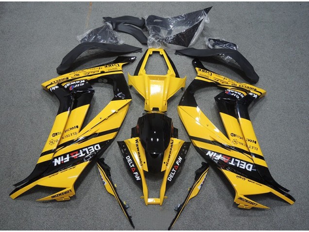 Carenagem Kawasaki ZX10R 2011-2015 - Amarelo Preto Delt Fin Carenagem Kawasaki ZX10R 2011-2015 - Amarelo Preto Delt Fin