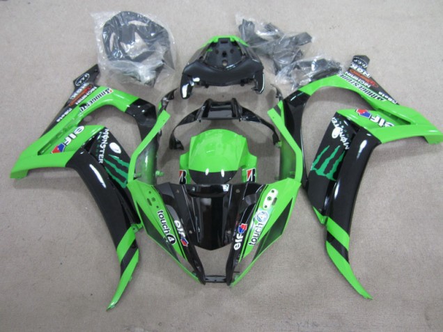 Carenagem Kawasaki ZX10R 2011-2015 - Preto Verde Touch4 Monster Carenagem Kawasaki ZX10R 2011-2015 - Preto Verde Touch4 Monster