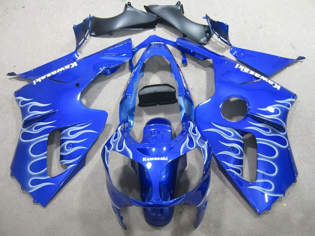 Carenagem Kawasaki ZX12R 2000-2001 - Azul Branco Chama Carenagem Kawasaki ZX12R 2000-2001 - Azul Branco Chama