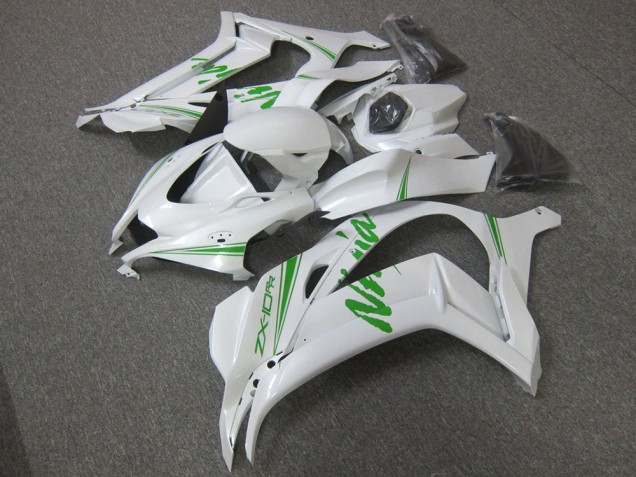 Carenagem Kawasaki ZX12R 2000-2001 - Branco Verde Carenagem Kawasaki ZX12R 2000-2001 - Branco Verde