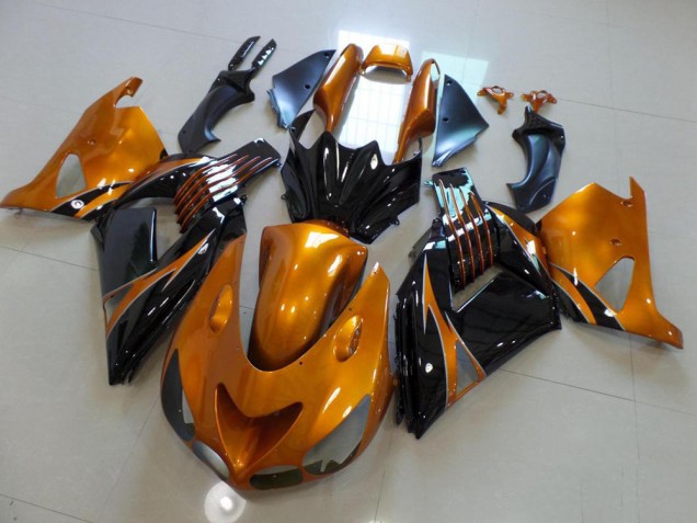 Carenagem Kawasaki ZX14R ZZR 1400 2006-2011 - Castanho & Preto No Adesivo Carenagem Kawasaki ZX14R ZZR 1400 2006-2011 - Castanho & Preto No Adesivo