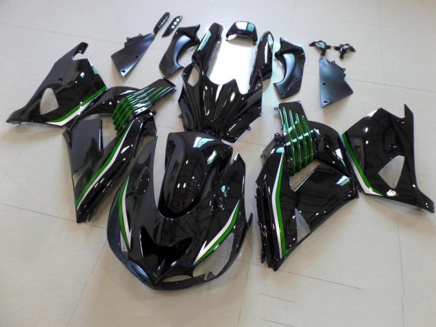 Carenagem Kawasaki ZX14R ZZR 1400 2006-2011 - Preto Brilhante & Verde Line Carenagem Kawasaki ZX14R ZZR 1400 2006-2011 - Preto Brilhante & Verde Line
