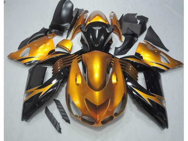 Carenagem Kawasaki ZX14R ZZR 1400 2006-2011 - Preto Ouro Carenagem Kawasaki ZX14R ZZR 1400 2006-2011 - Preto Ouro