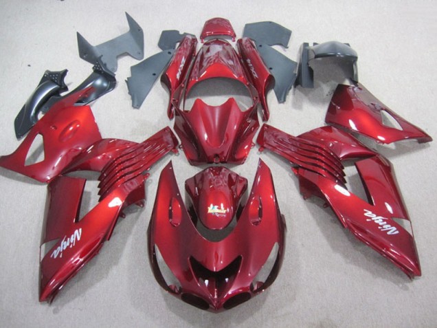 Carenagem Kawasaki ZX14R ZZR 1400 2006-2011 - Vermelho Branco Ninja Decalque Carenagem Kawasaki ZX14R ZZR 1400 2006-2011 - Vermelho Branco Ninja Decalque
