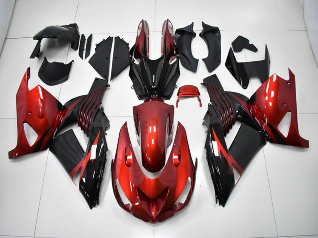 Carenagem Kawasaki ZX14R ZZR 1400 2006-2011 - Vermelho Preto Carenagem Kawasaki ZX14R ZZR 1400 2006-2011 - Vermelho Preto