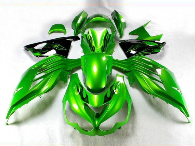 Carenagem Kawasaki ZX14R ZZR 1400 2012-2021 - Verde Preto Carenagem Kawasaki ZX14R ZZR 1400 2012-2021 - Verde Preto