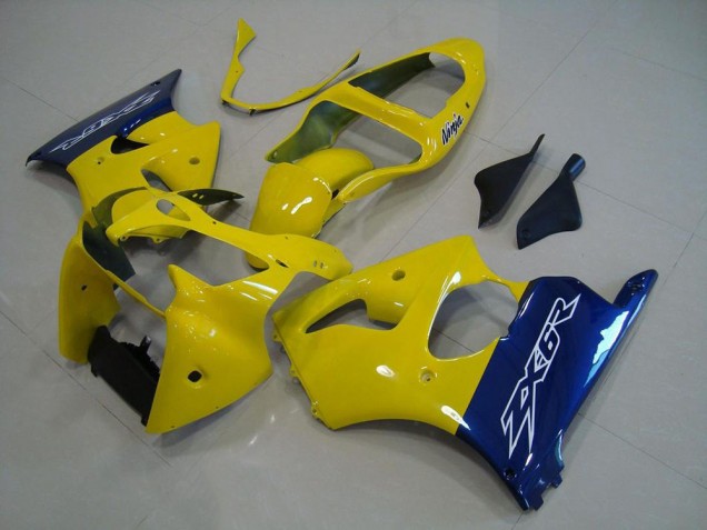 Carenagem Kawasaki ZX6R 2000-2002 - Amarelo Azul