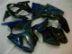 Carenagem Kawasaki ZX6R 2000-2002 - Preto & Azul Chama Carenagem Kawasaki ZX6R 2000-2002 - Preto & Azul Chama