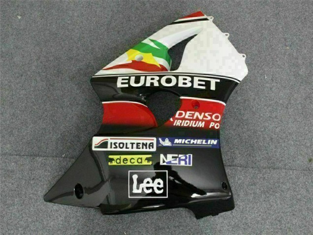 Carenagem Kawasaki ZX6R 2000-2002 - Preto Branco Eurobet