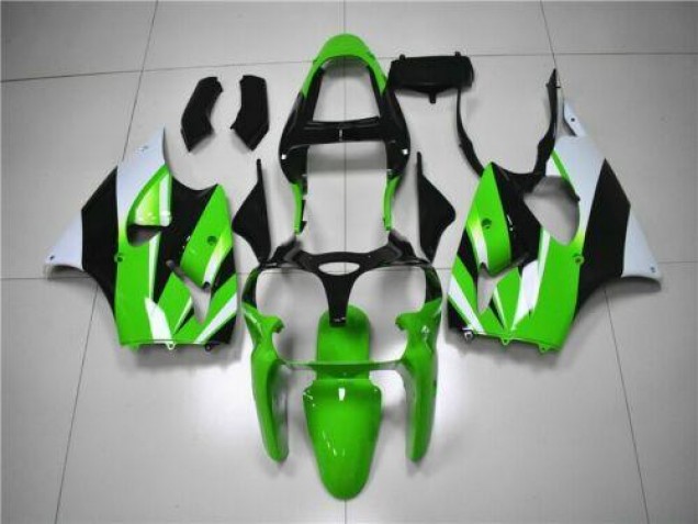 Carenagem Kawasaki ZX6R 2000-2002 - Verde Branco Preto Carenagem Kawasaki ZX6R 2000-2002 - Verde Branco Preto