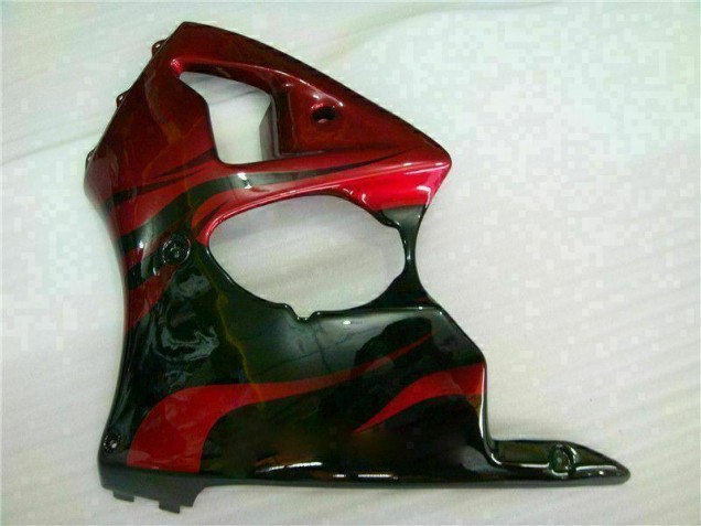 Carenagem Kawasaki ZX6R 2000-2002 - Vermelho Preto Carenagem Kawasaki ZX6R 2000-2002 - Vermelho Preto