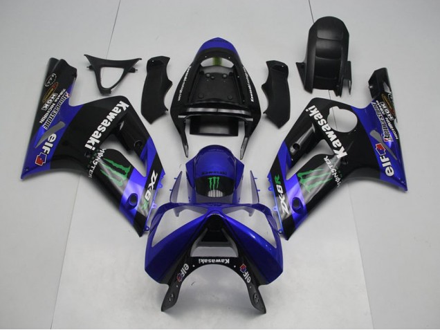 Carenagem Kawasaki ZX6R 2003-2004 - Azul Monster Carenagem Kawasaki ZX6R 2003-2004 - Azul Monster