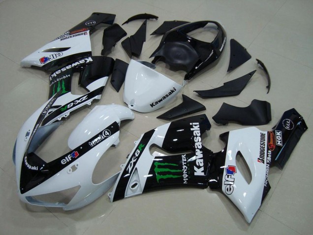 Carenagem Kawasaki ZX6R 2005-2006 - Branco Monster Carenagem Kawasaki ZX6R 2005-2006 - Branco Monster